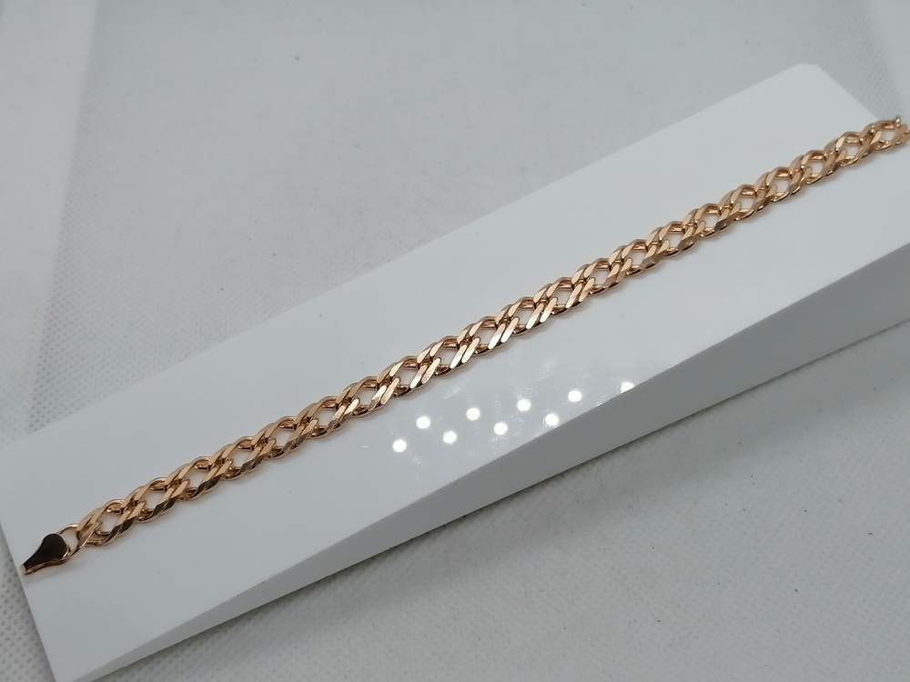 БРАСЛЕТ ПОЛНОВЕСНЫЙ Ромб двойной Au 585