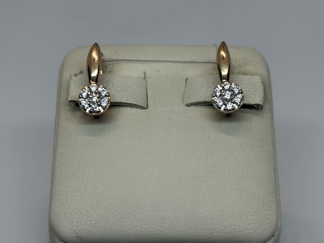 СКМИ585 СЕРЬГИ С КАМНЯМИ (Au 585)