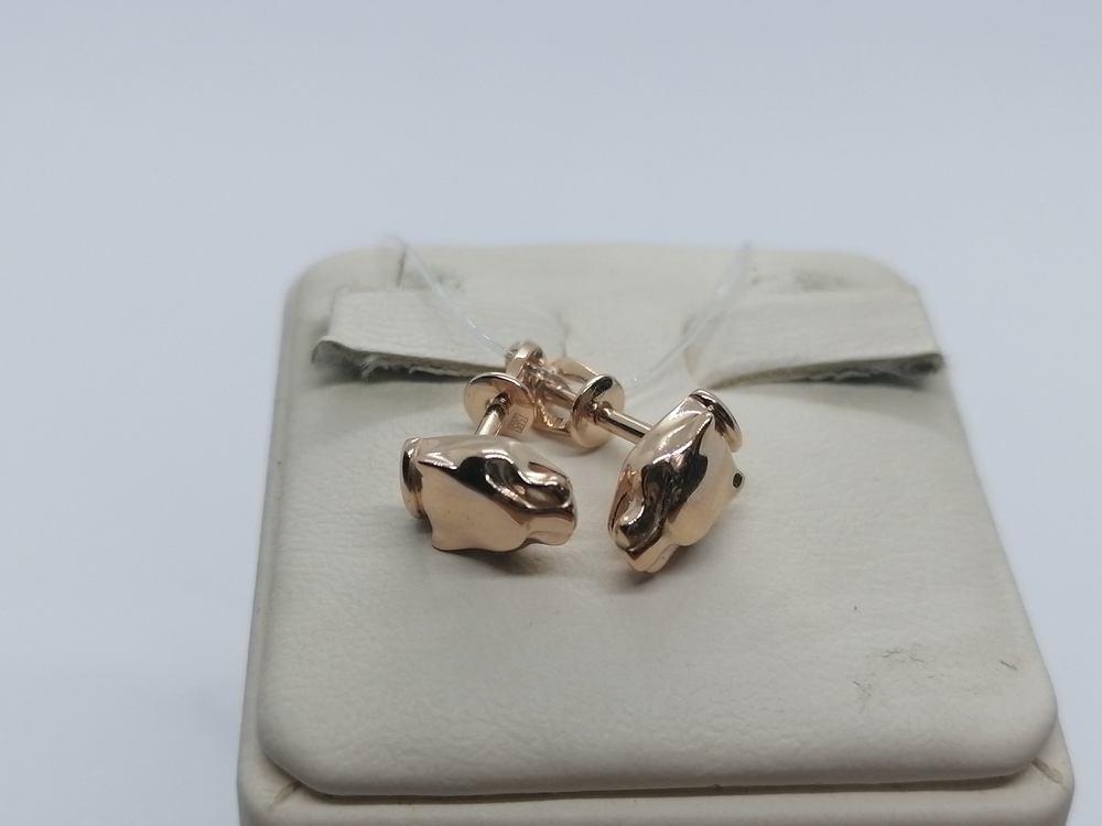 С5113 СЕРЬГИ ПУСЕТЫ без камня (Au 585)