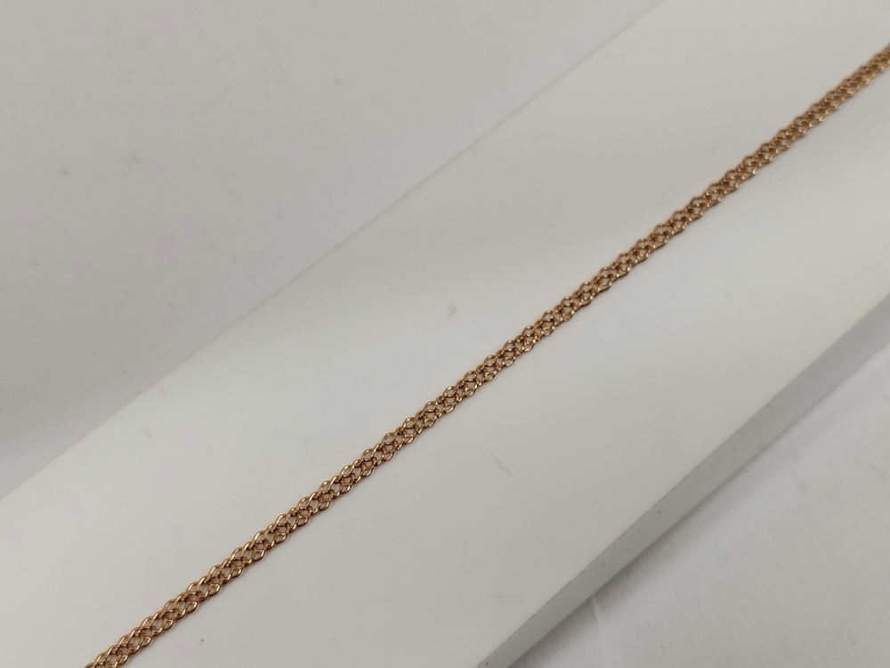 БРАСЛЕТ ПУСТОТЕЛЫЙ Ромб двойной Au 585