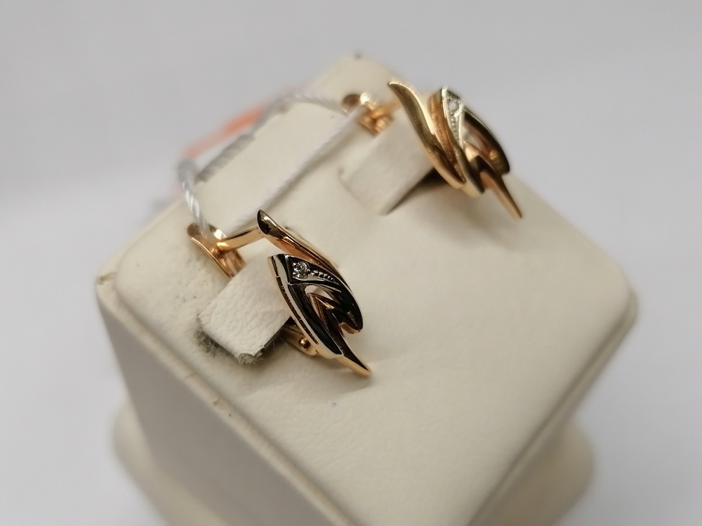 СЕРЬГИ С КАМНЕМ (Au 585)