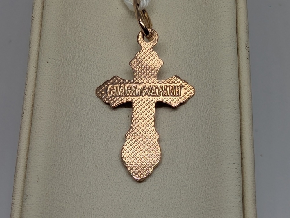 ПОДВЕСКА КРЕСТ БЕЗ КАМНЯ (Au 585)