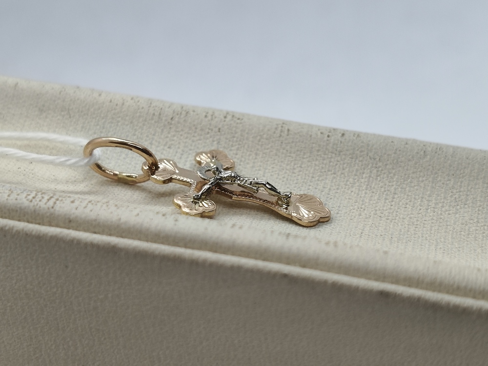 ПОДКБК585 ПОДВЕСКА КРЕСТ БЕЗ КАМНЯ (Au 585)