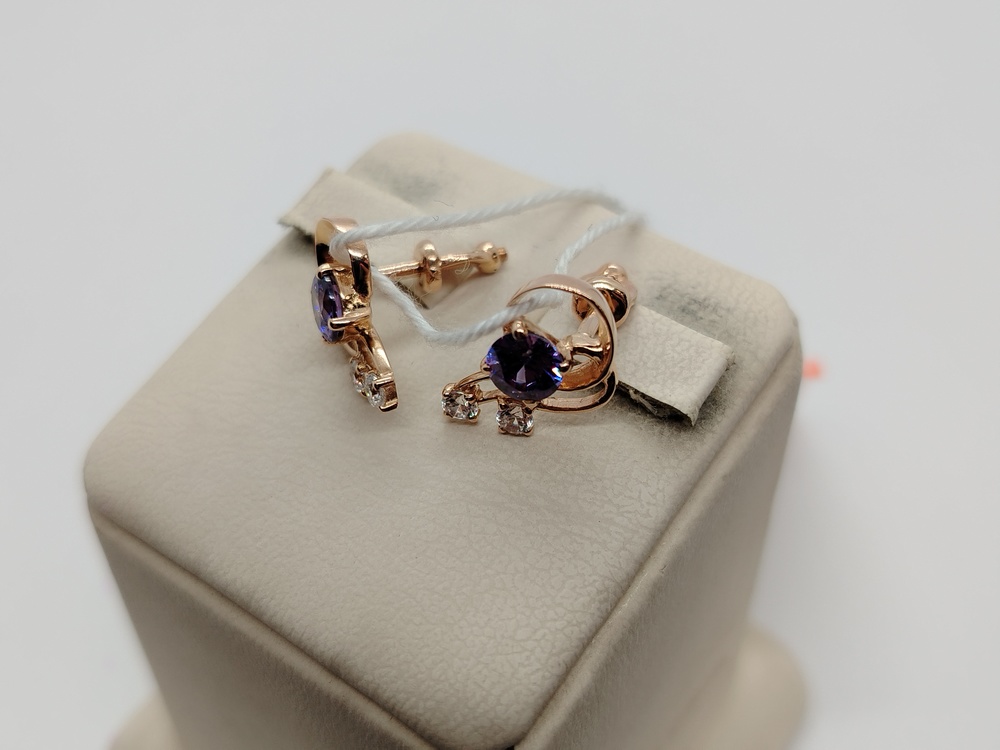 СПУС585 СЕРЬГИ ПУСЕТЫ (Au 585)