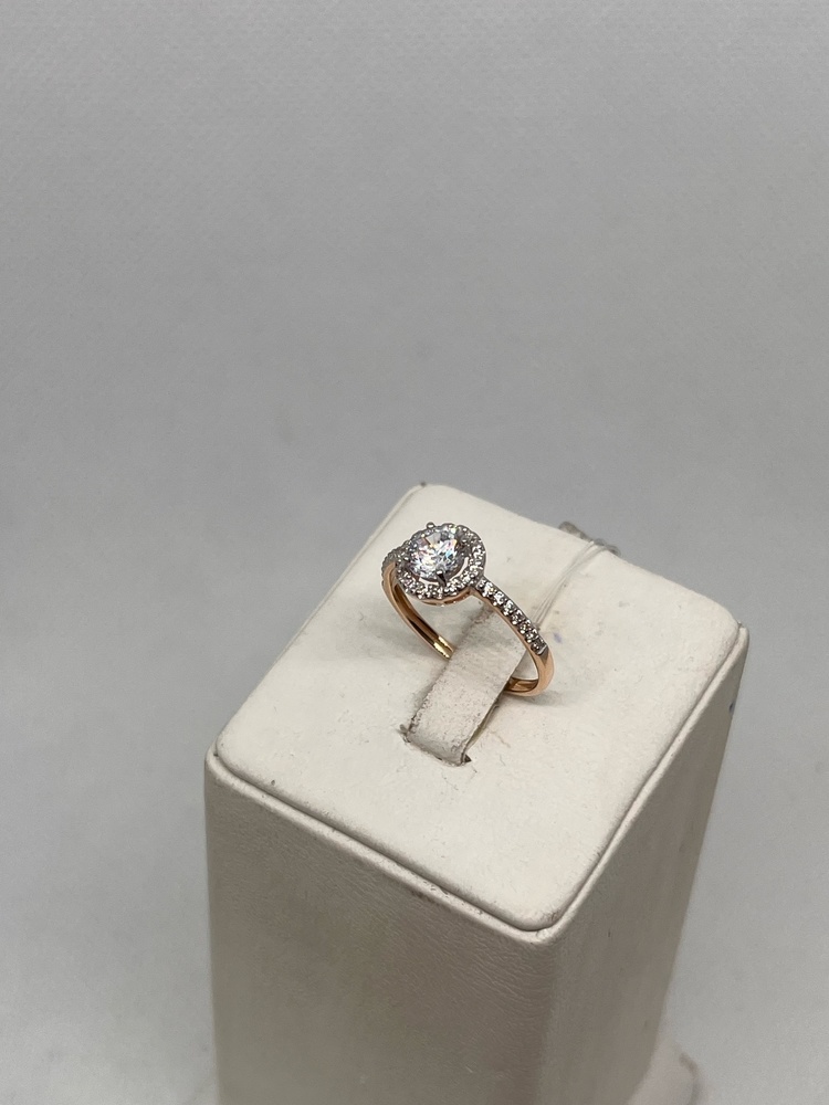 КОЛЬЦО С КАМНЯМИ (Au 585)