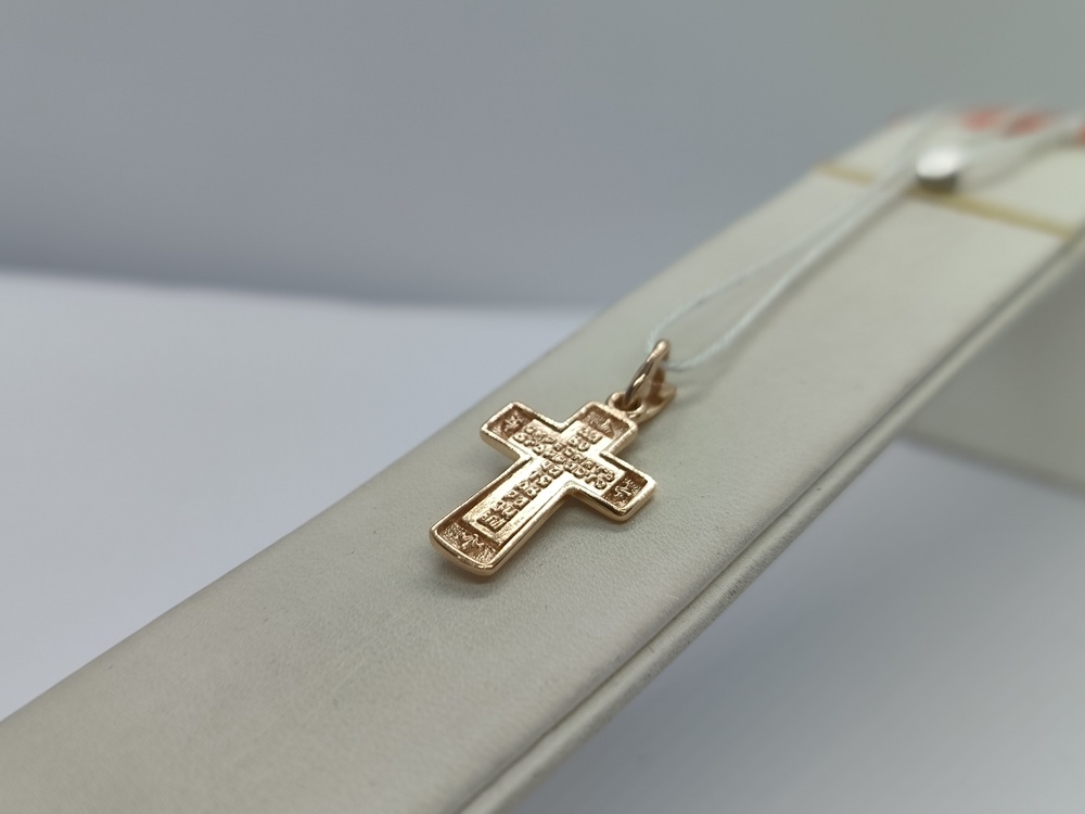 ПОДВЕСКА КРЕСТ БЕЗ КАМНЯ (Au 585)