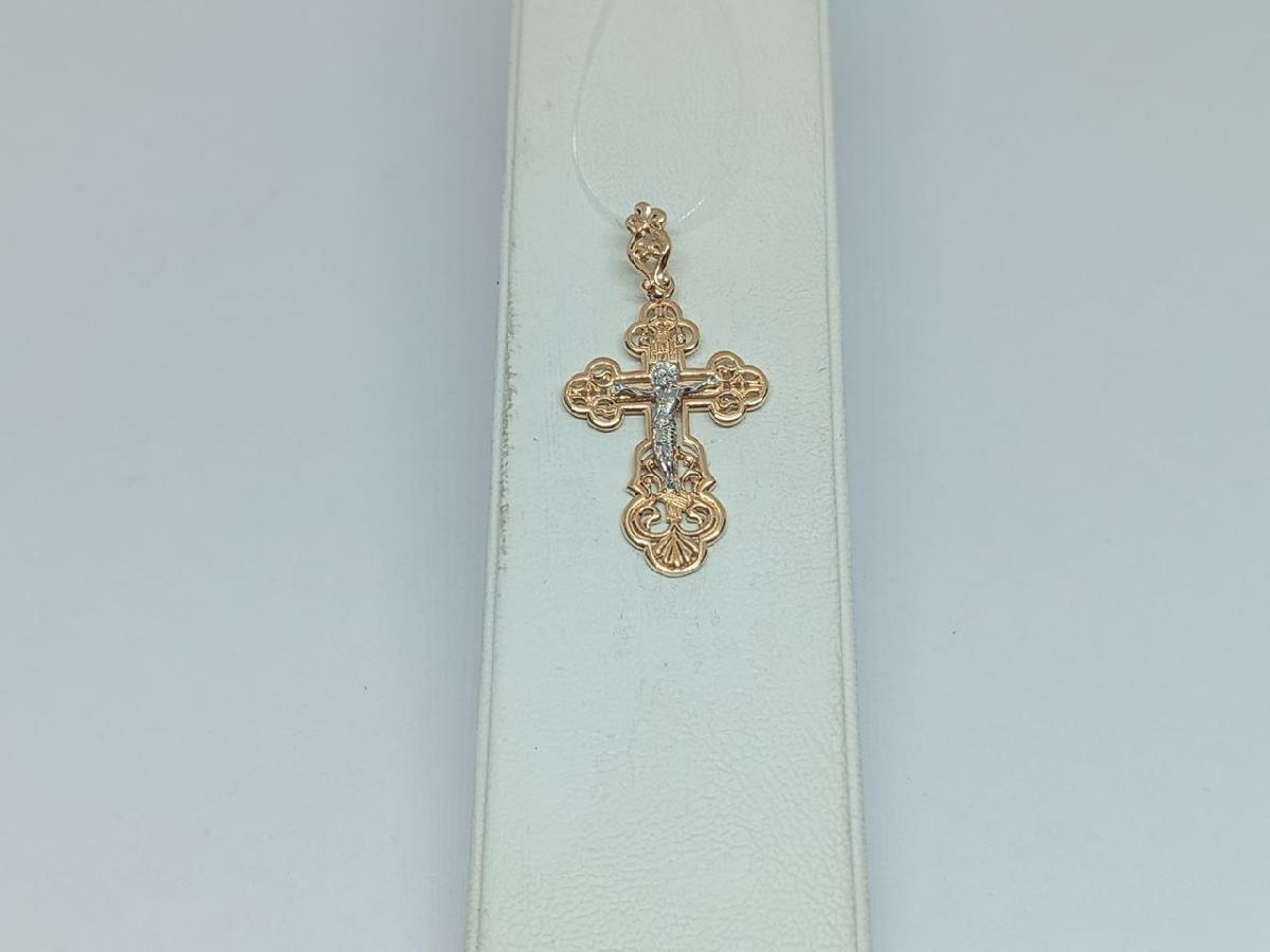 ПОДВЕСКА КРЕСТ без камня (Au 585)