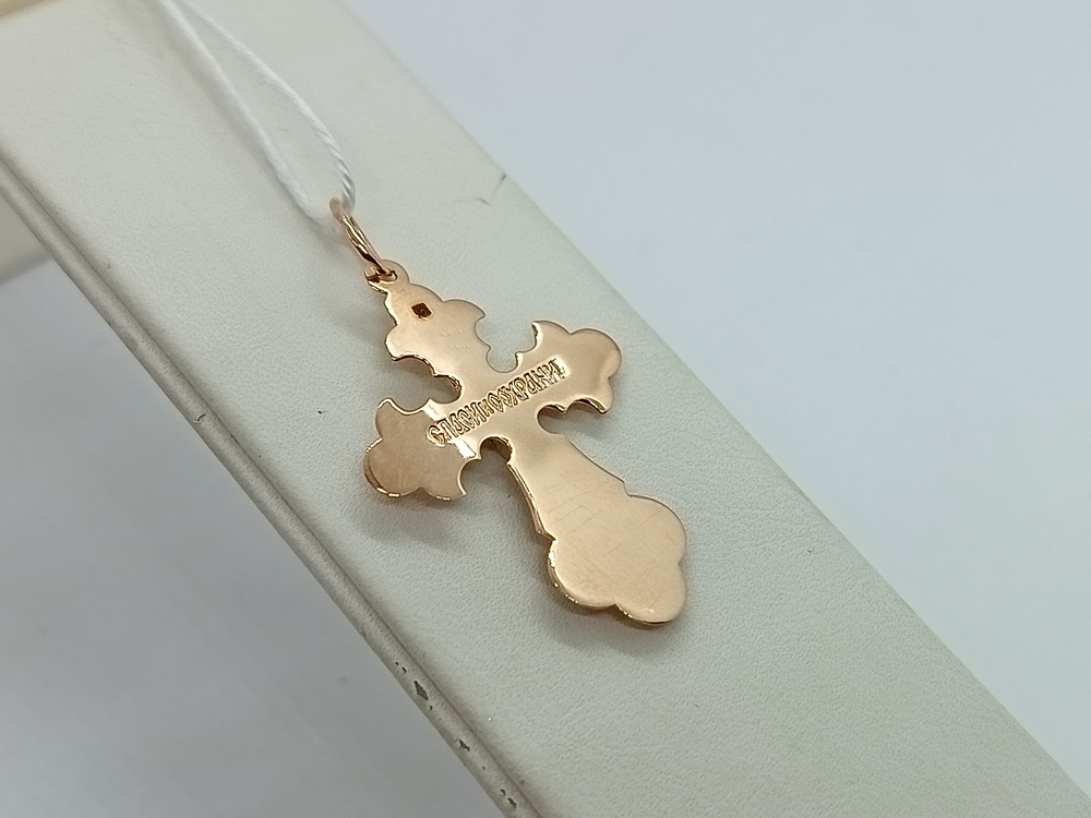ПОДВЕСКА КРЕСТ БЕЗ КАМНЯ (Au 585)