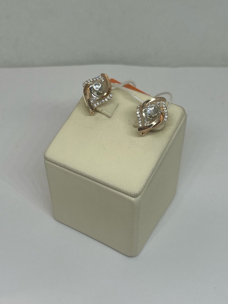 СКМИ585 СЕРЬГИ С КАМНЯМИ (Au 585)