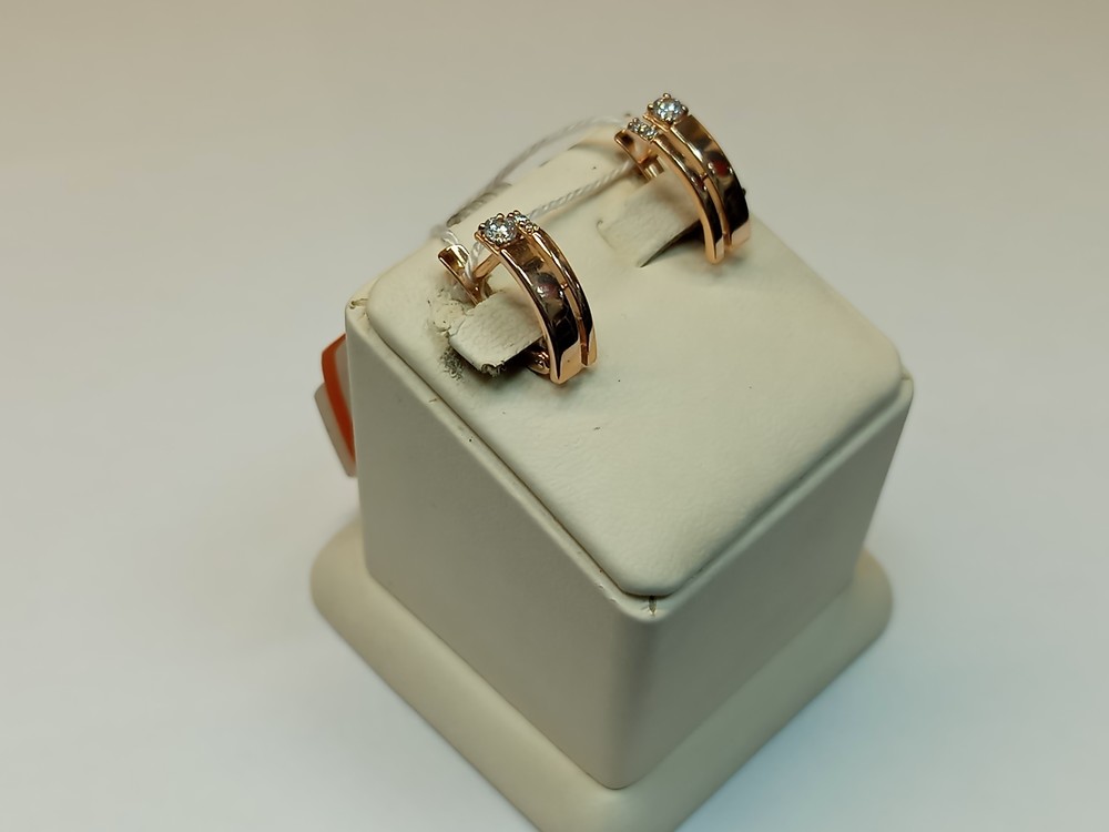 СКМИ585 СЕРЬГИ С КАМНЯМИ (Au 585)