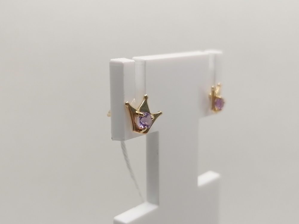 53-322-01313-1 СЕРЬГИ ПУСЕТЫ с камнем (Au 585)