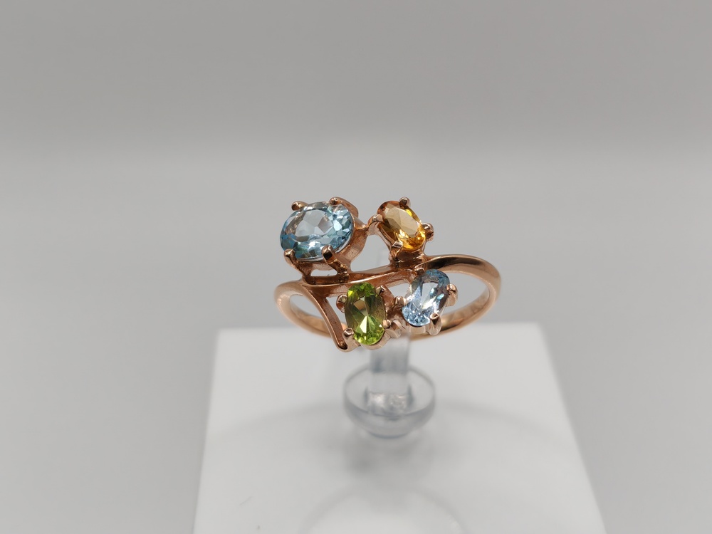 КОЛКМИ585 КОЛЬЦО С КАМНЯМИ (Au 585)