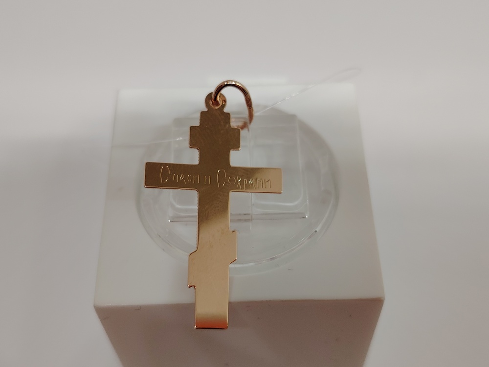 ПОДВЕСКА КРЕСТ без камня (Au 585)