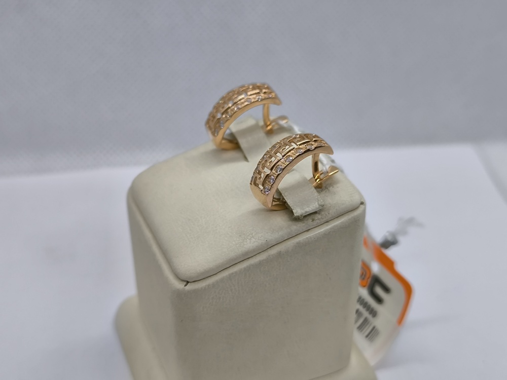 СКМИ585 СЕРЬГИ С КАМНЯМИ (Au 585)