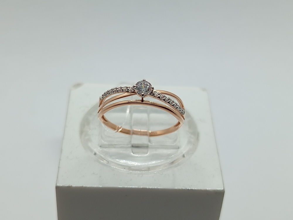 КОЛЬЦО С КАМНЯМИ (Au 585)