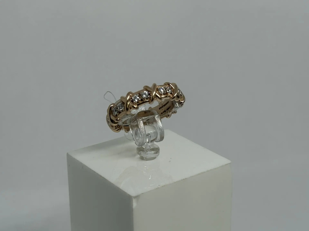 КОЛЬЦО С КАМНЯМИ (Au 585)