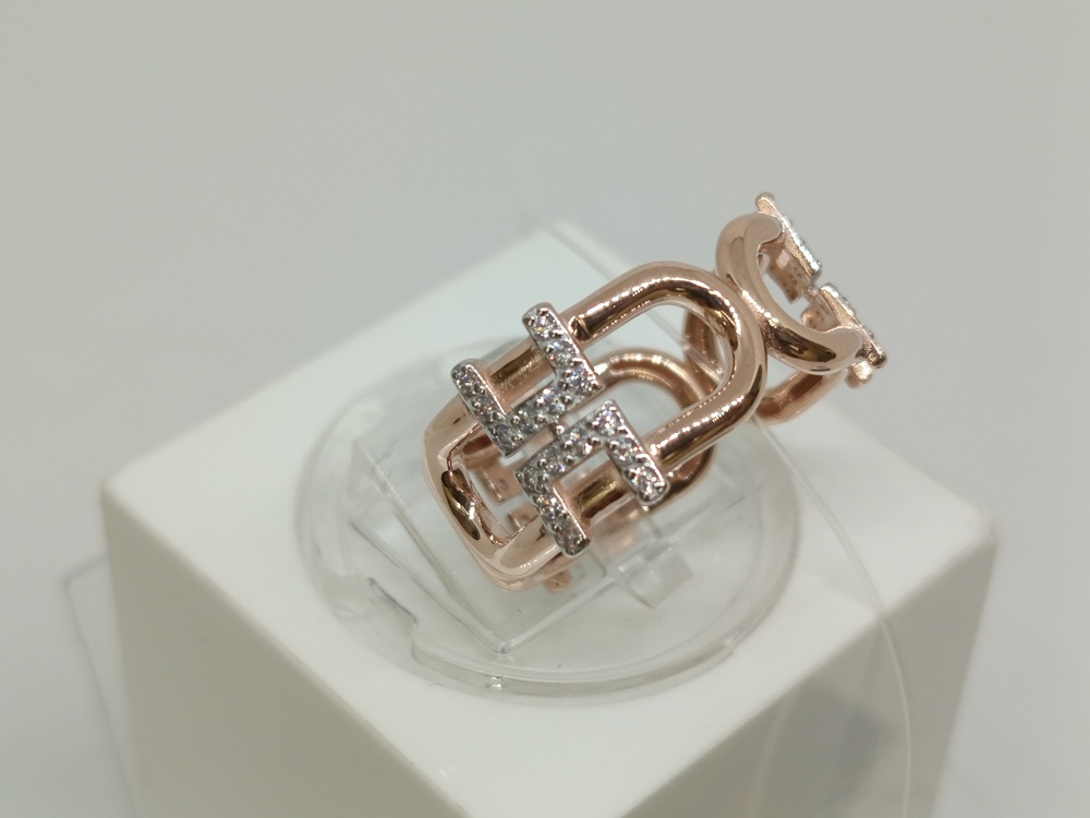 КОЛЬЦО С КАМНЯМИ (Au 585)