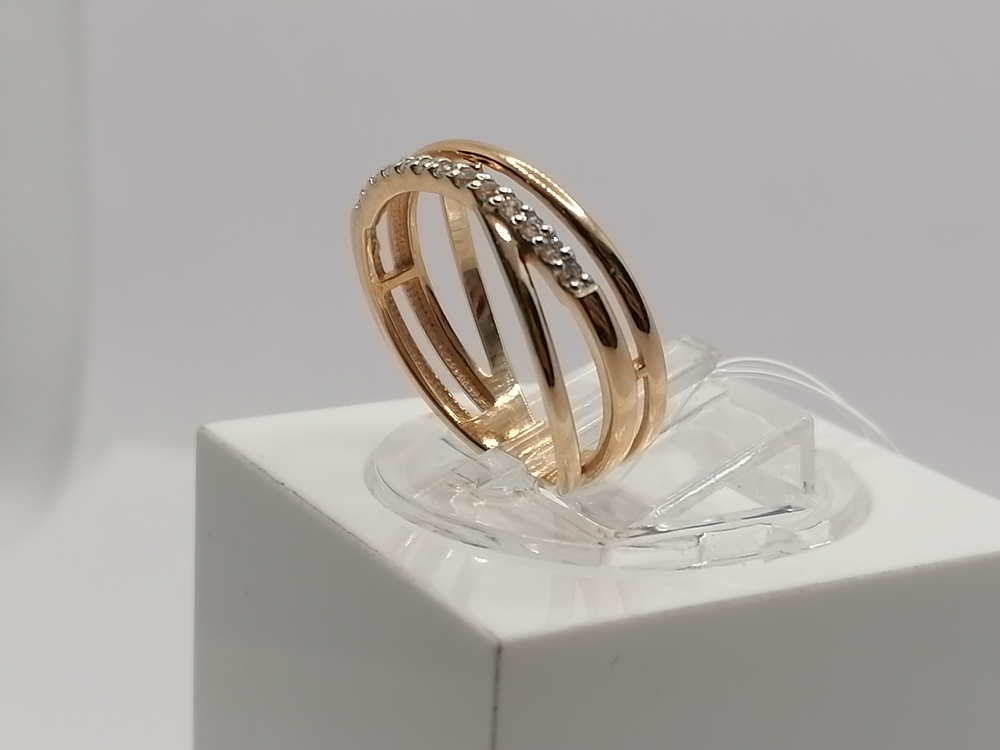 КОЛЬЦО С КАМНЯМИ (Au 585)