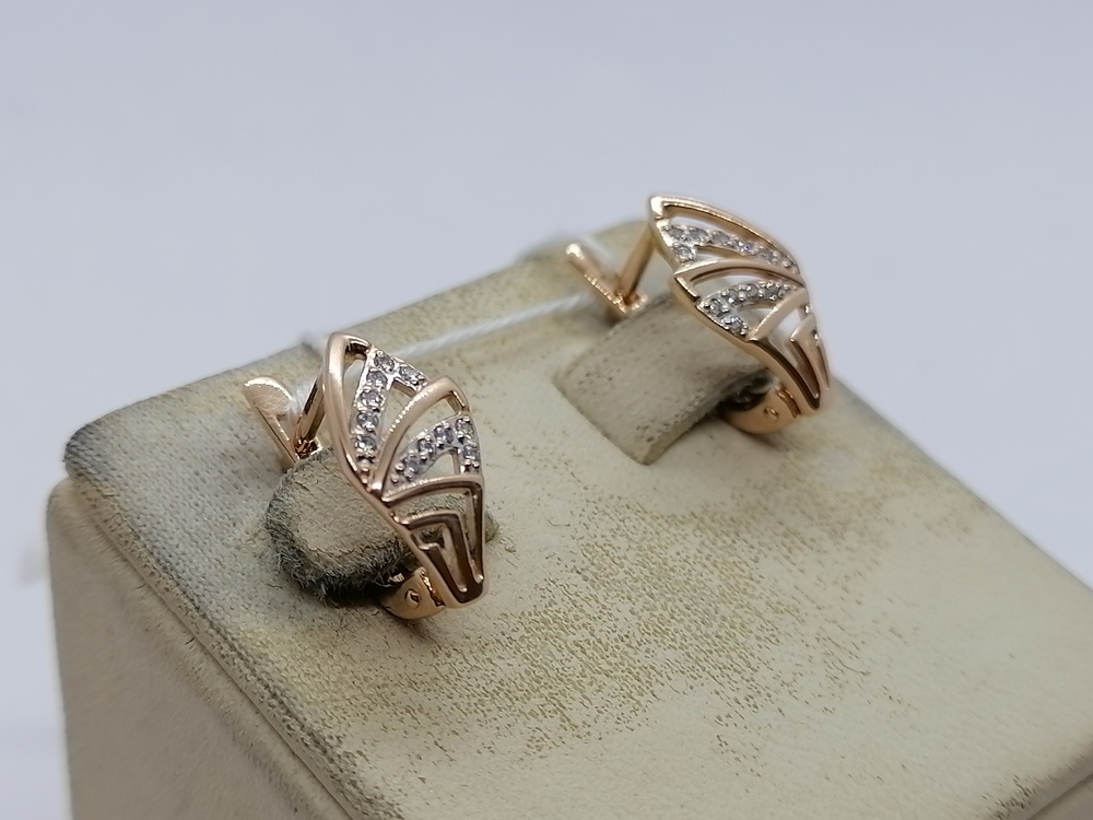 СКМИ585 СЕРЬГИ С КАМНЯМИ (Au 585)