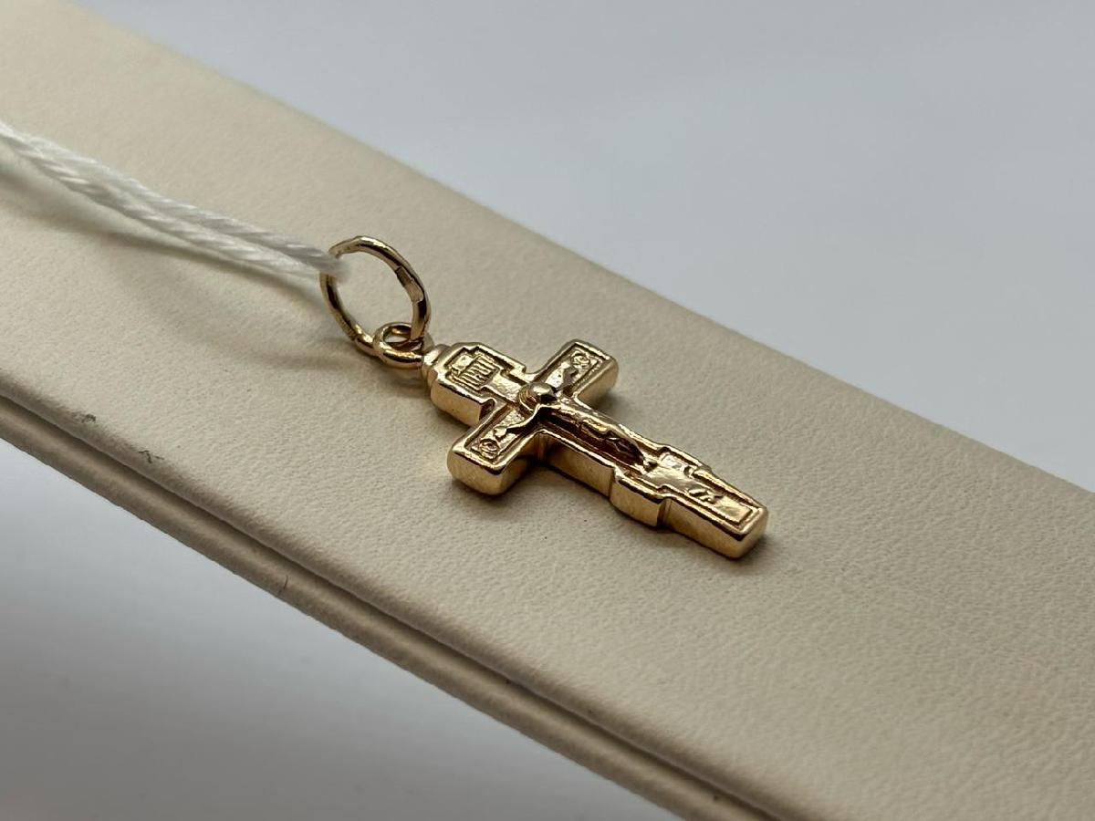 ПОДКБК585 ПОДВЕСКА КРЕСТ БЕЗ КАМНЯ (Au 585)