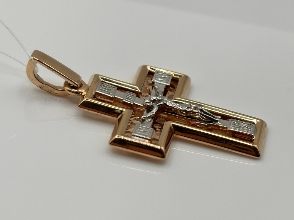 ПОДВЕСКА КРЕСТ без камня (Au 585)