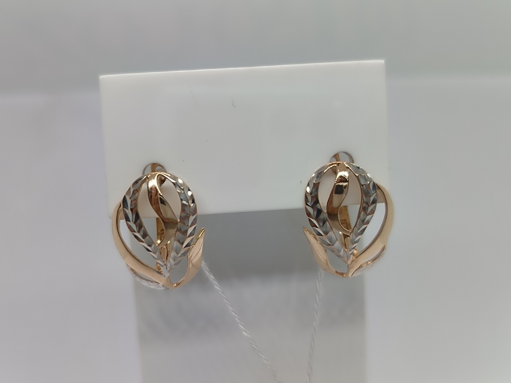 СБКМ585 СЕРЬГИ БЕЗ КАМНЯ (Au 585)