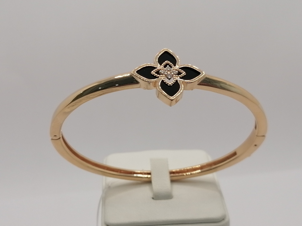 БРАСЛЕТ ЖЕСТКИЙ с камнями (Au 585)