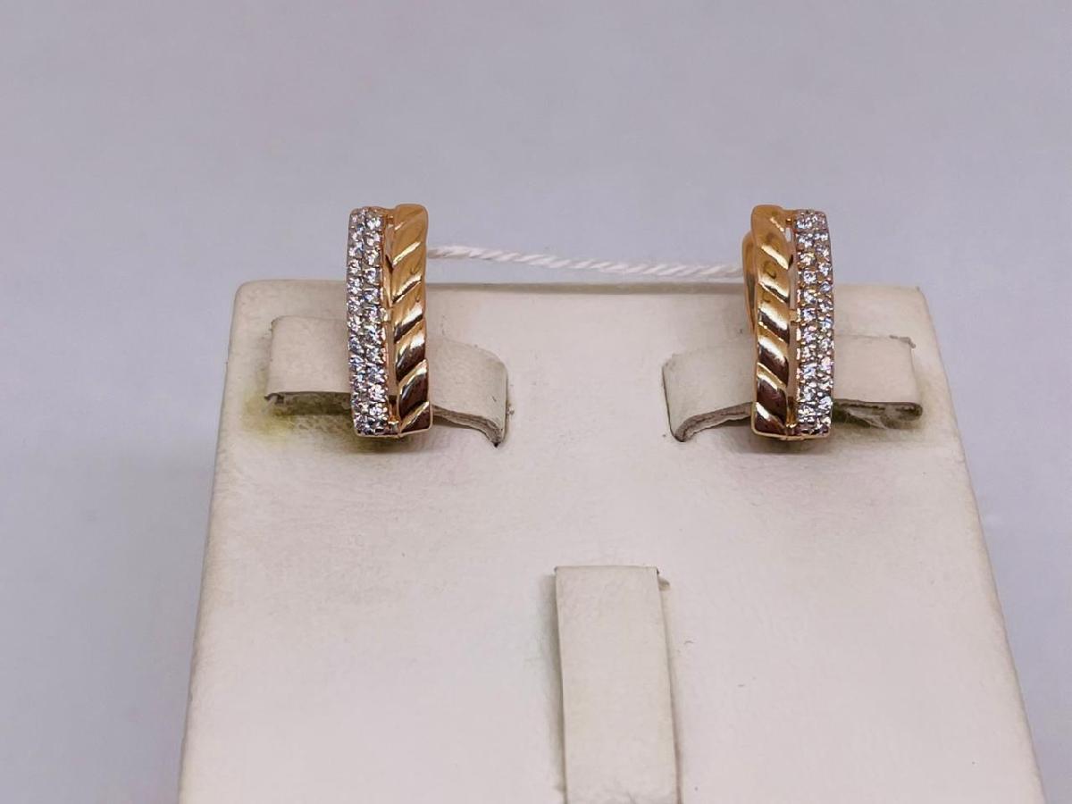 СКМИ585 СЕРЬГИ С КАМНЯМИ (Au 585)