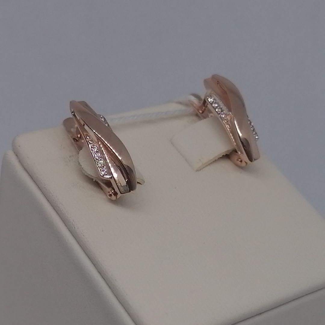 СКМИ585 СЕРЬГИ С КАМНЯМИ (Au 585)