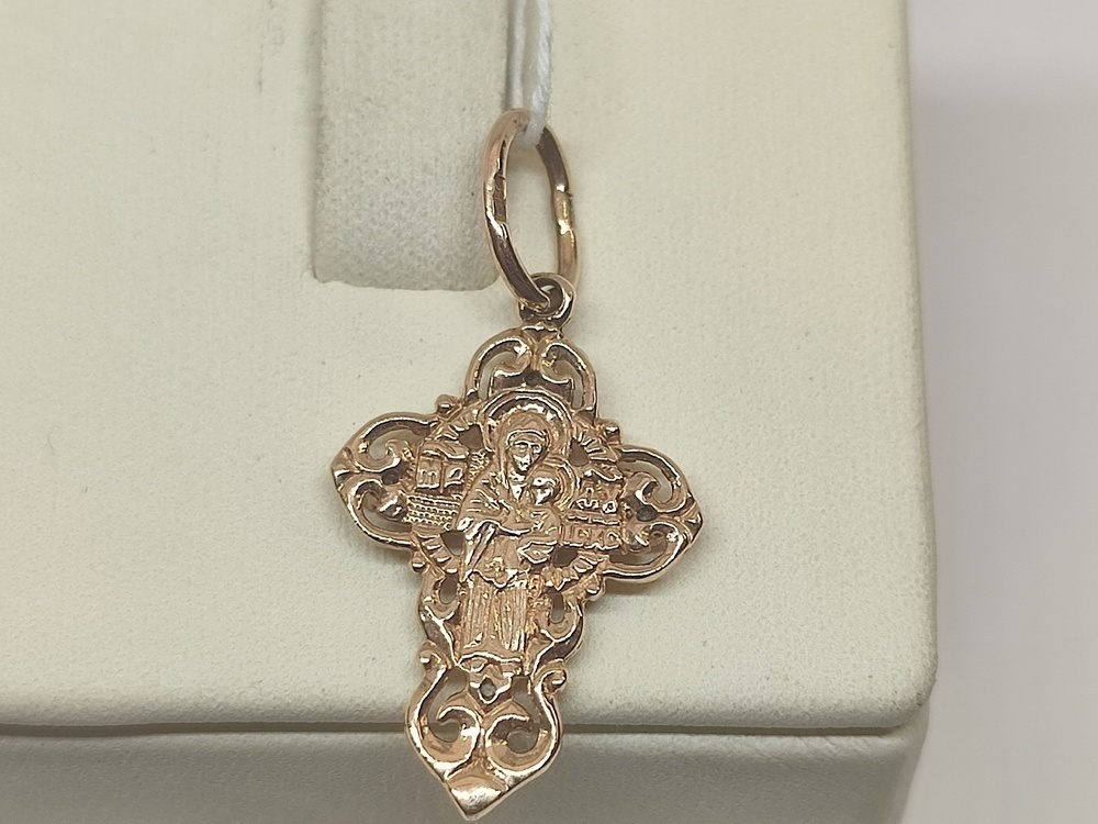 ПОДВЕСКА КРЕСТ С КАМНЯМИ (Au 585)