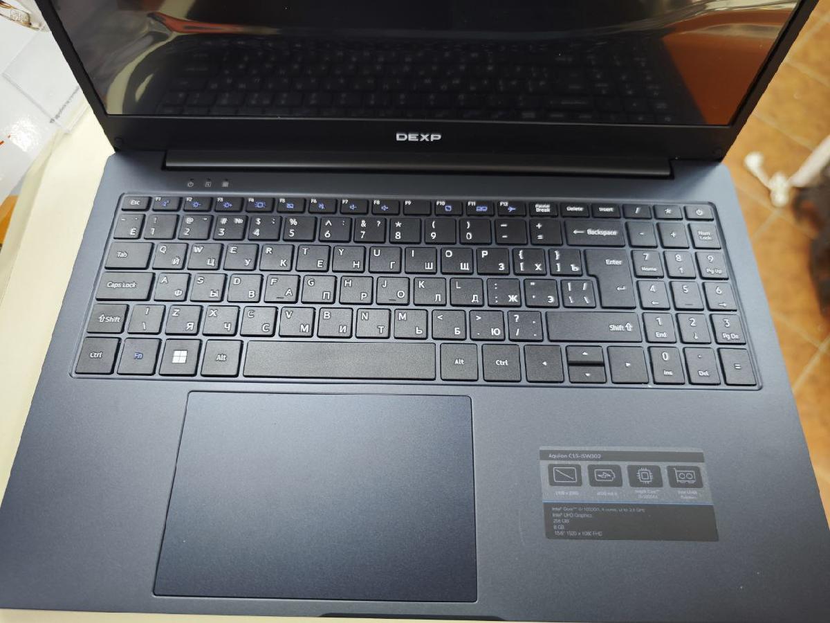 Ноутбук Dexp Aquilon C15-I5W302; Core i5-1035G1, Intel UHD Graphics, 8 Гб, 256 Гб, Нет