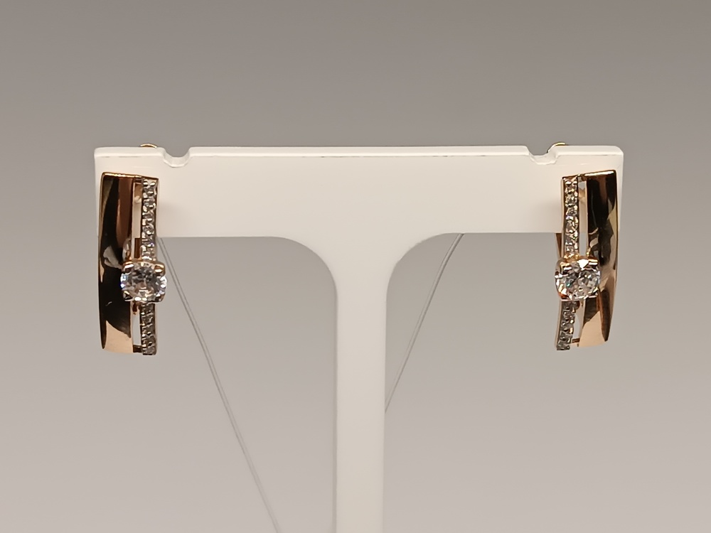 020272-1102 СЕРЬГИ С КАМНЯМИ (Au 585)