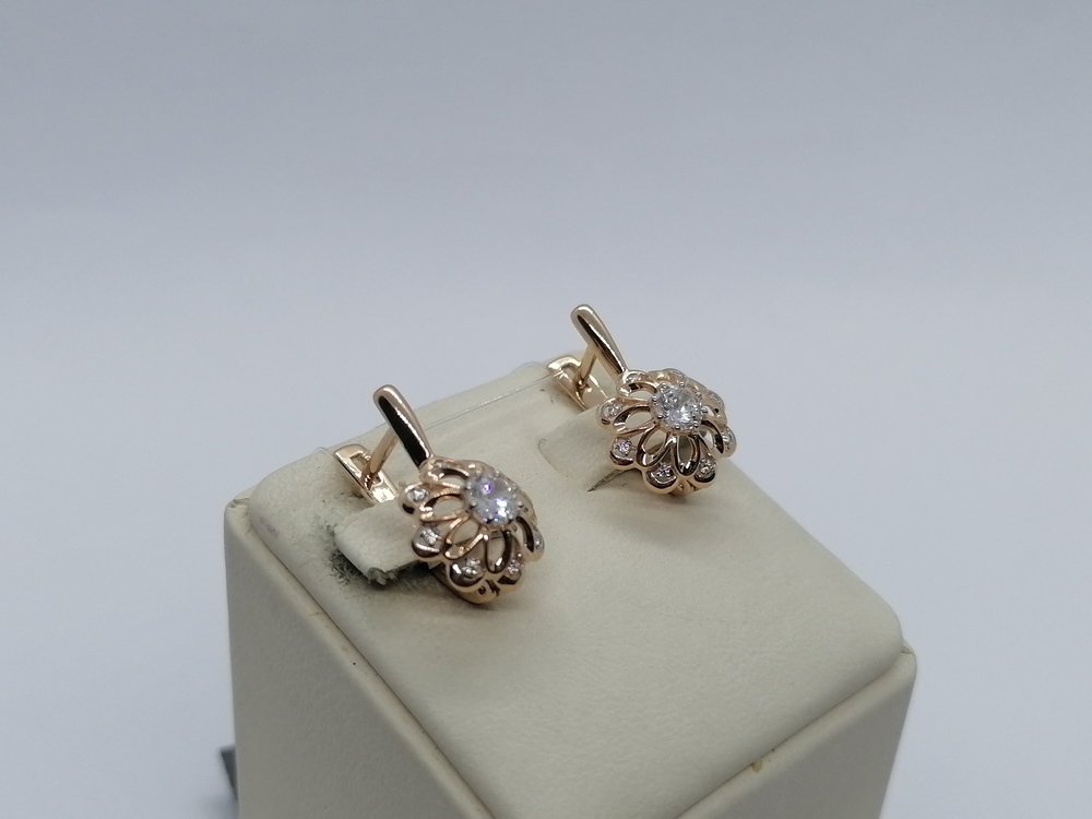 СЕРЬГИ С КАМНЯМИ (Au 585)