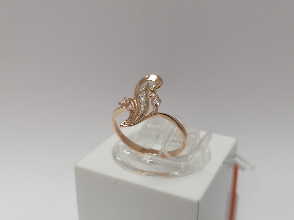 КОЛЬЦО С КАМНЯМИ (Au 585)