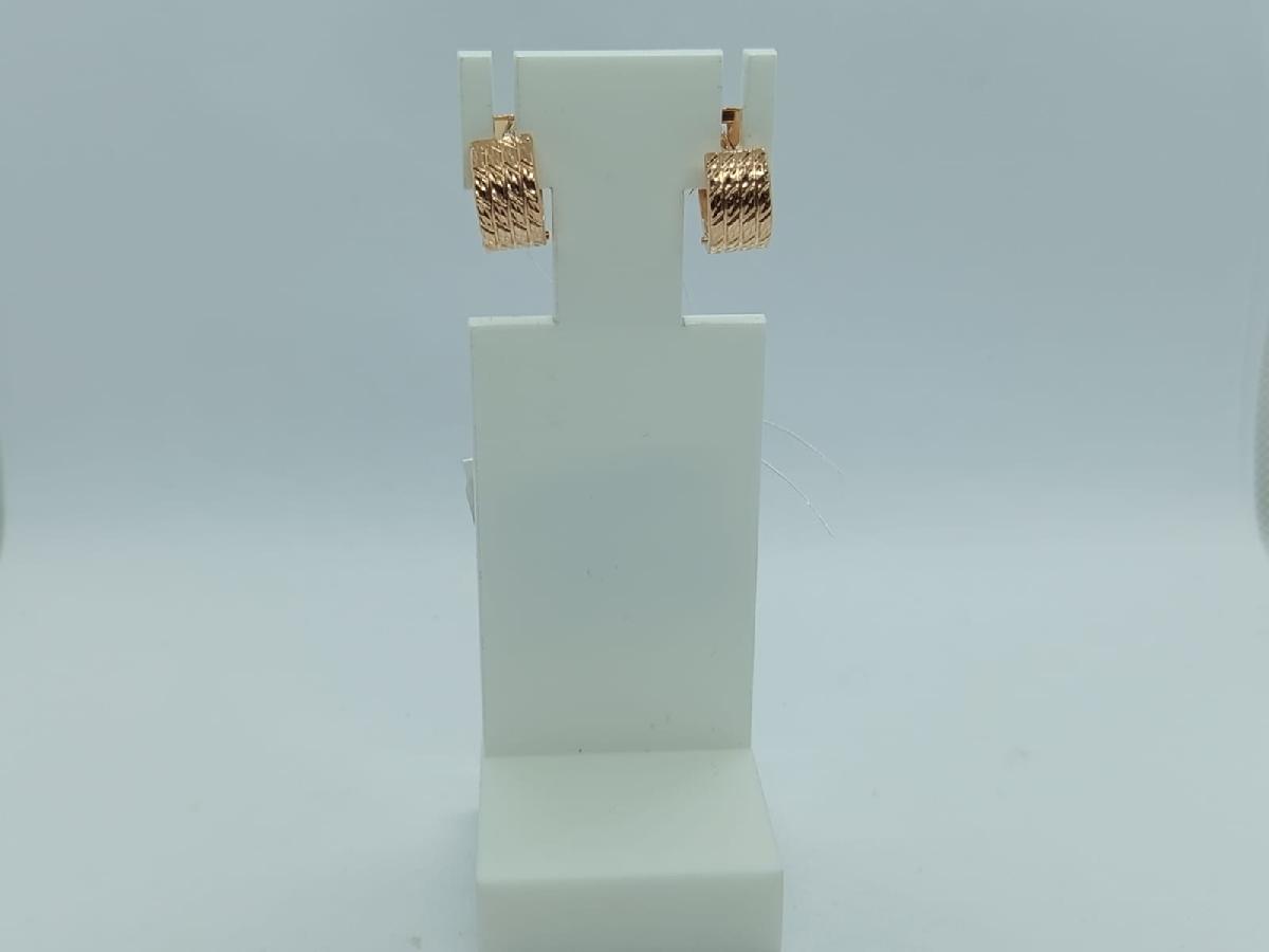 08-52-0099-01 СЕРЬГИ БЕЗ КАМНЯ (Au 585)