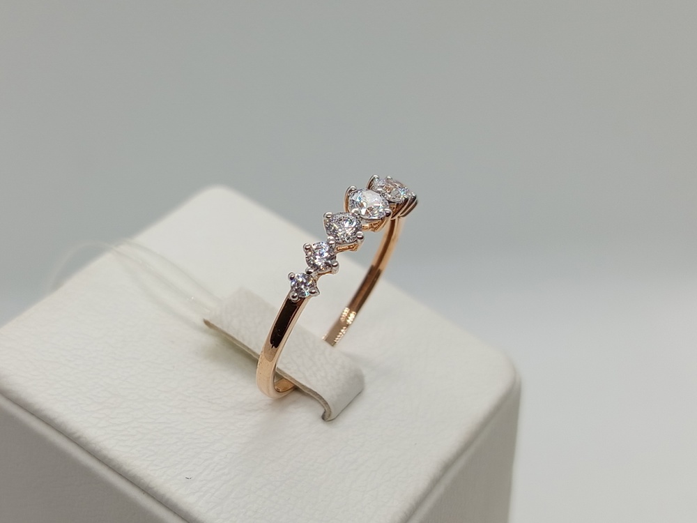 КОЛЬЦО С КАМНЯМИ (Au 585)