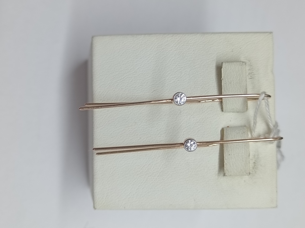 СКМИ585 СЕРЬГИ С КАМНЯМИ (Au 585)