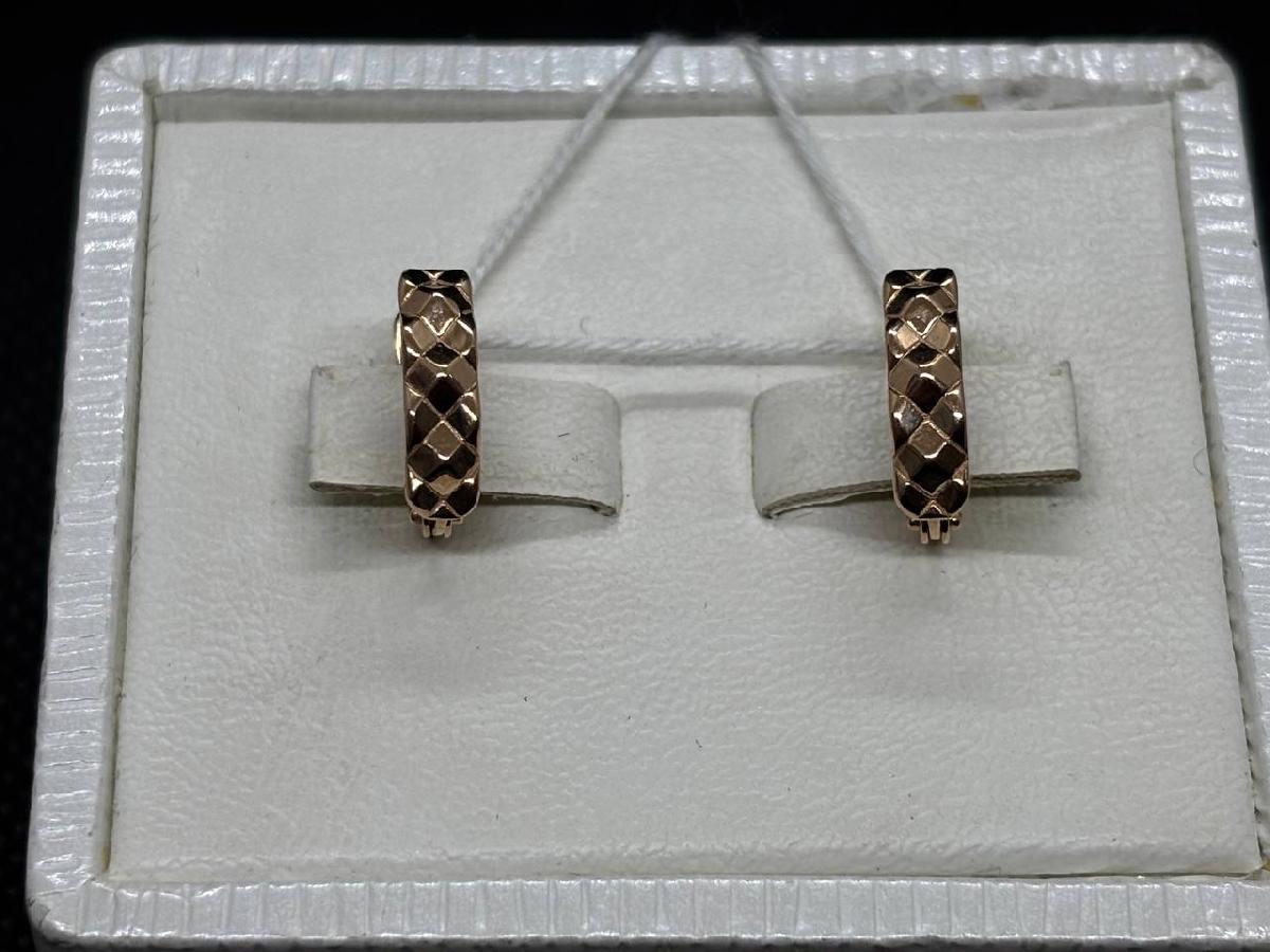 СБКМ585 СЕРЬГИ БЕЗ КАМНЯ (Au 585)