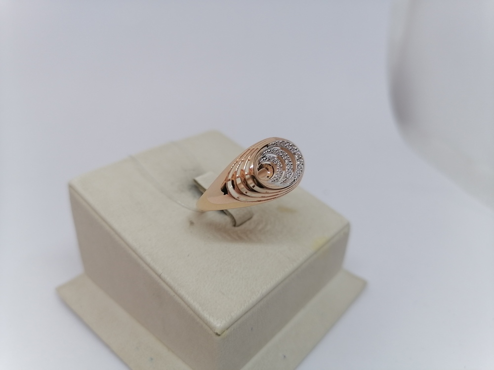 КОЛЬЦО С КАМНЯМИ (Au 585)