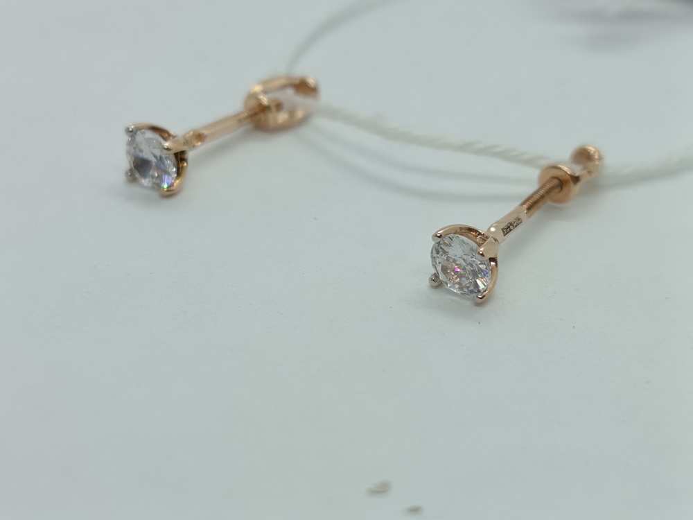 СПУС585 СЕРЬГИ ПУСЕТЫ (Au 585)