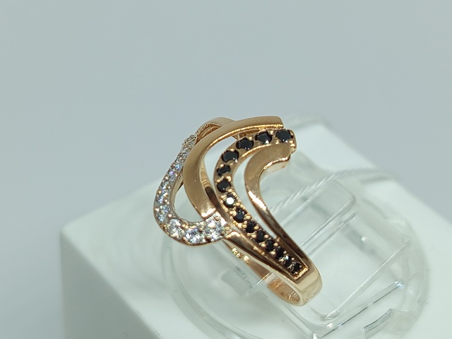 КОЛЬЦО С КАМНЯМИ (Au 585)