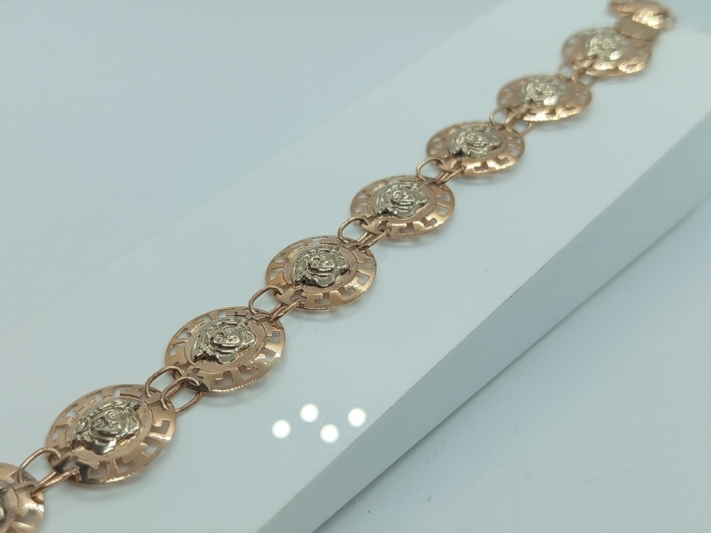 БРАСЛЕТ ПУСТОТЕЛЫЙ Фантазия (Au 585)