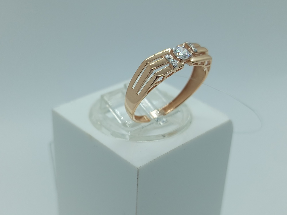 КОЛЬЦО С КАМНЯМИ (Au 585)