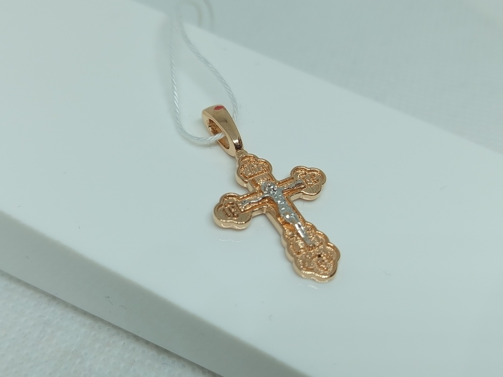 ПОДКБК585 ПОДВЕСКА КРЕСТ БЕЗ КАМНЯ (Au 585)