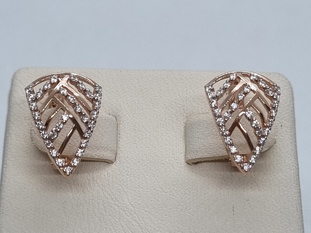 СКМИ585 СЕРЬГИ С КАМНЯМИ (Au 585)