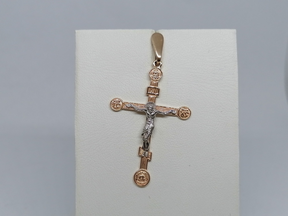 ПОДВЕСКА КРЕСТ без камня (Au 585)