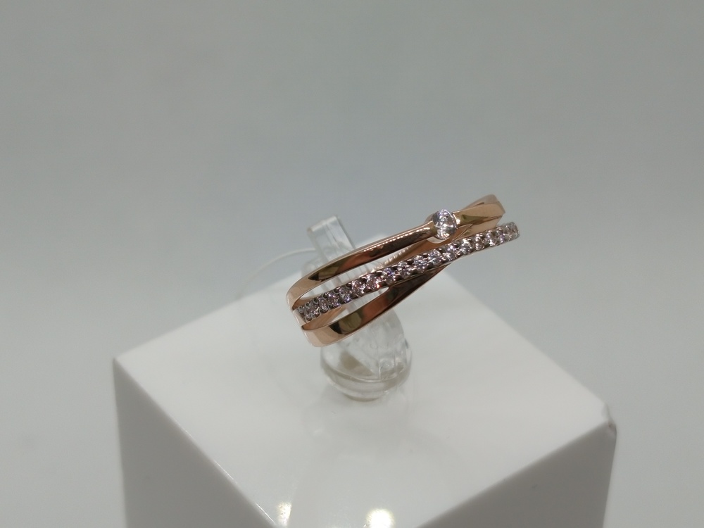 КОЛЬЦО С КАМНЯМИ (Au 585)