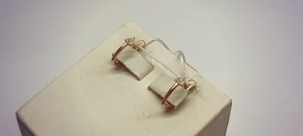 СЕРЬГИ С КАМНЕМ (Au 585)