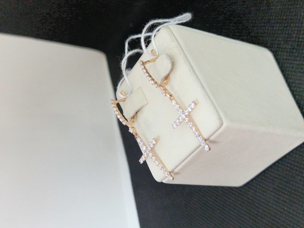 СКМИ585 СЕРЬГИ С КАМНЯМИ (Au 585)