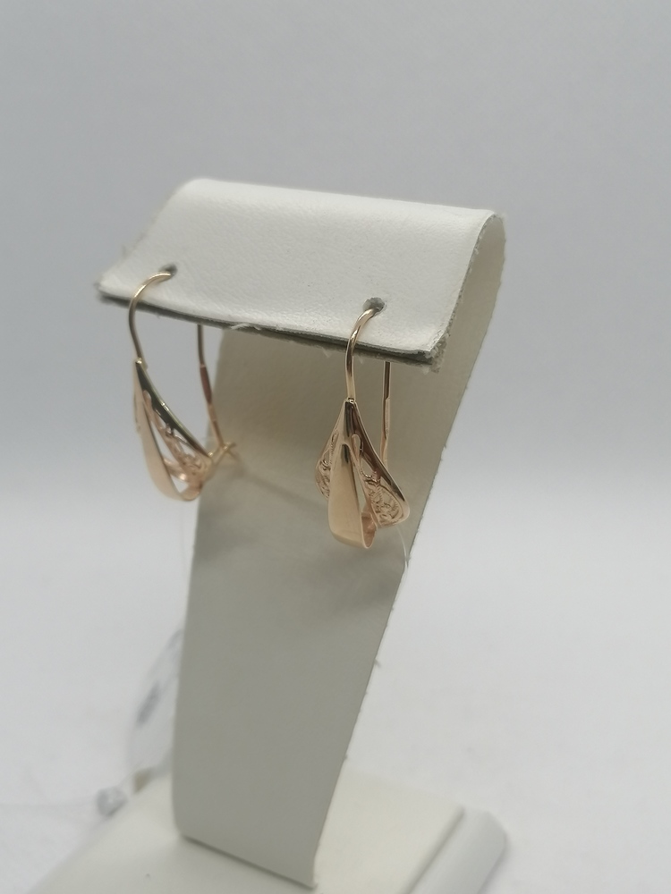 СЕРЬГИ ПЕТЕЛЬКА без камня (Au 585)